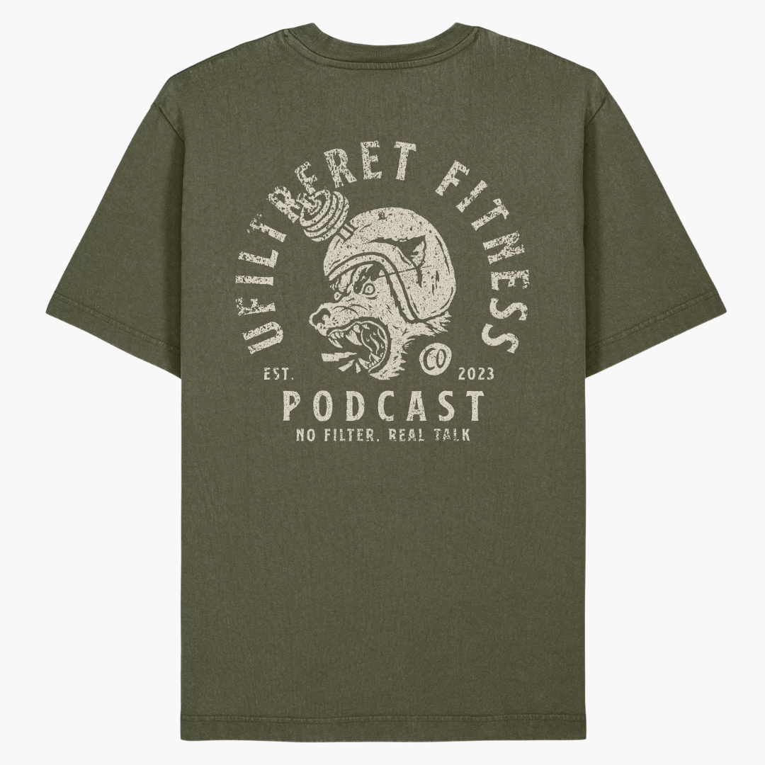 Ufiltreret fitness oversized t-shirt OLIVE (limited)