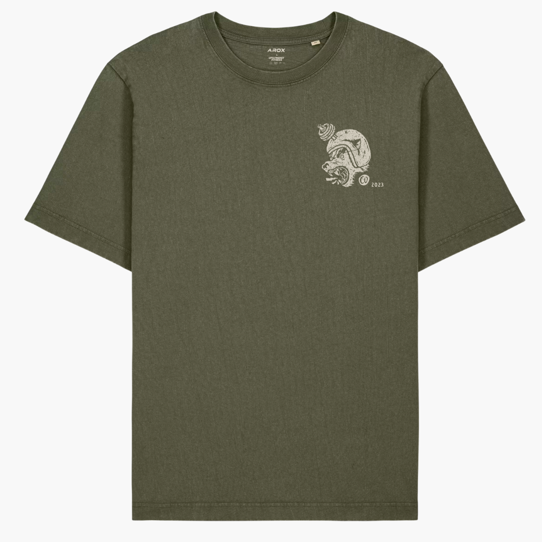 Ufiltreret fitness oversized t-shirt OLIVE (limited)