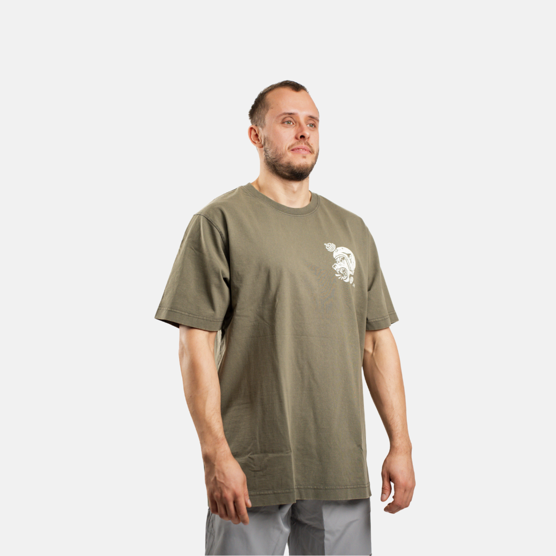 Ufiltreret fitness oversized t-shirt OLIVE (limited)
