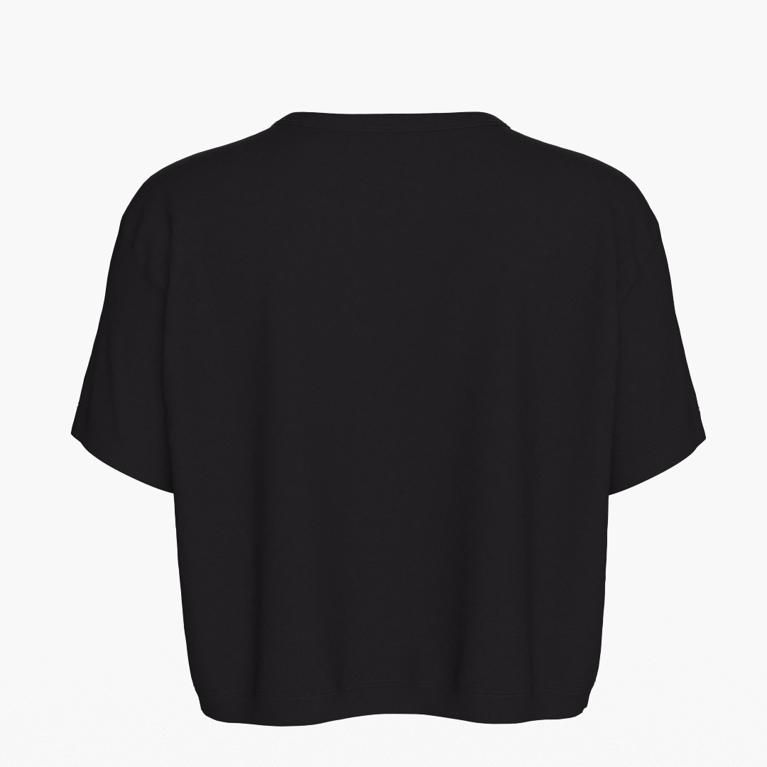SportsTech kvinde box crop t-shirt (Sort)