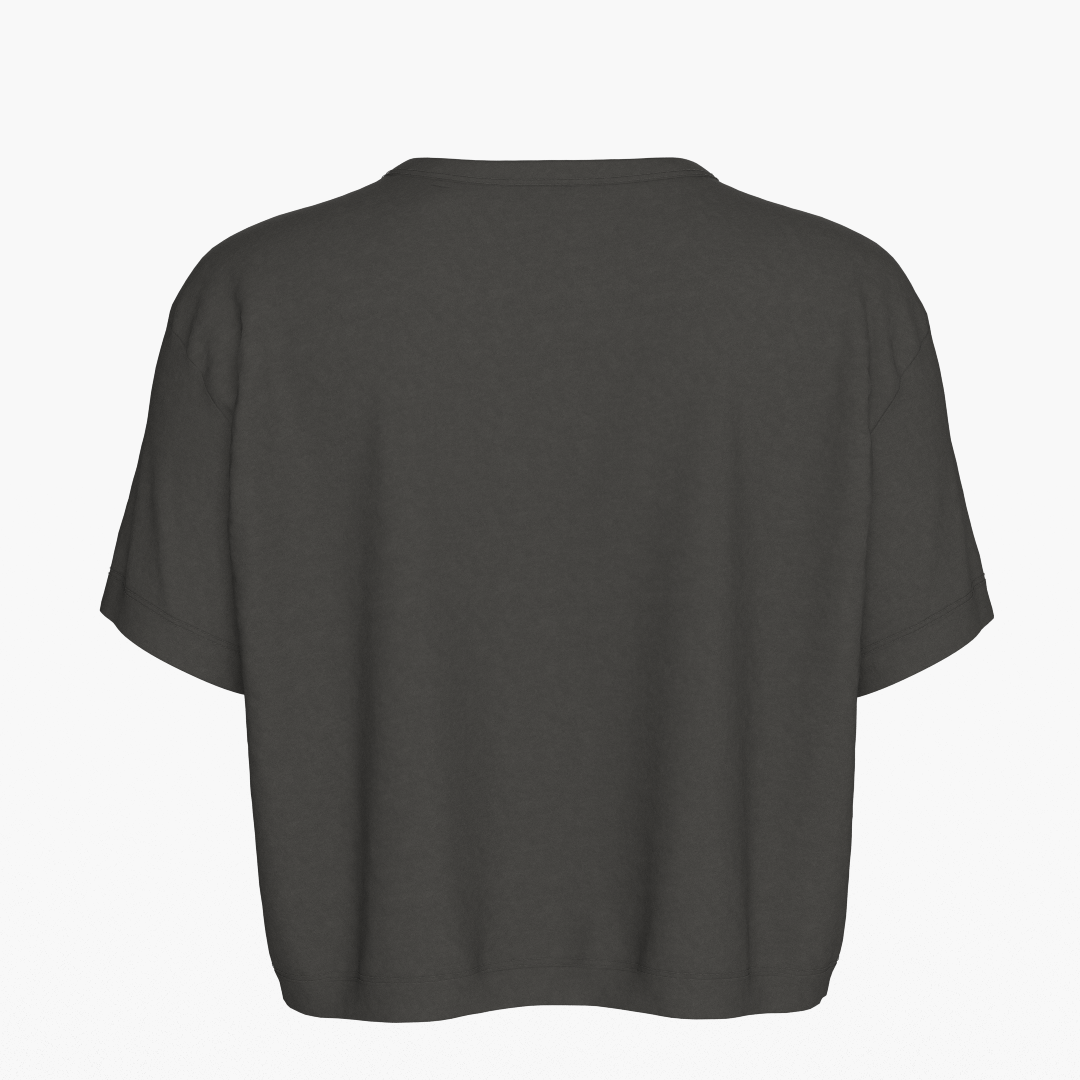 SportsTech kvinde box crop t-shirt (Dark grey)