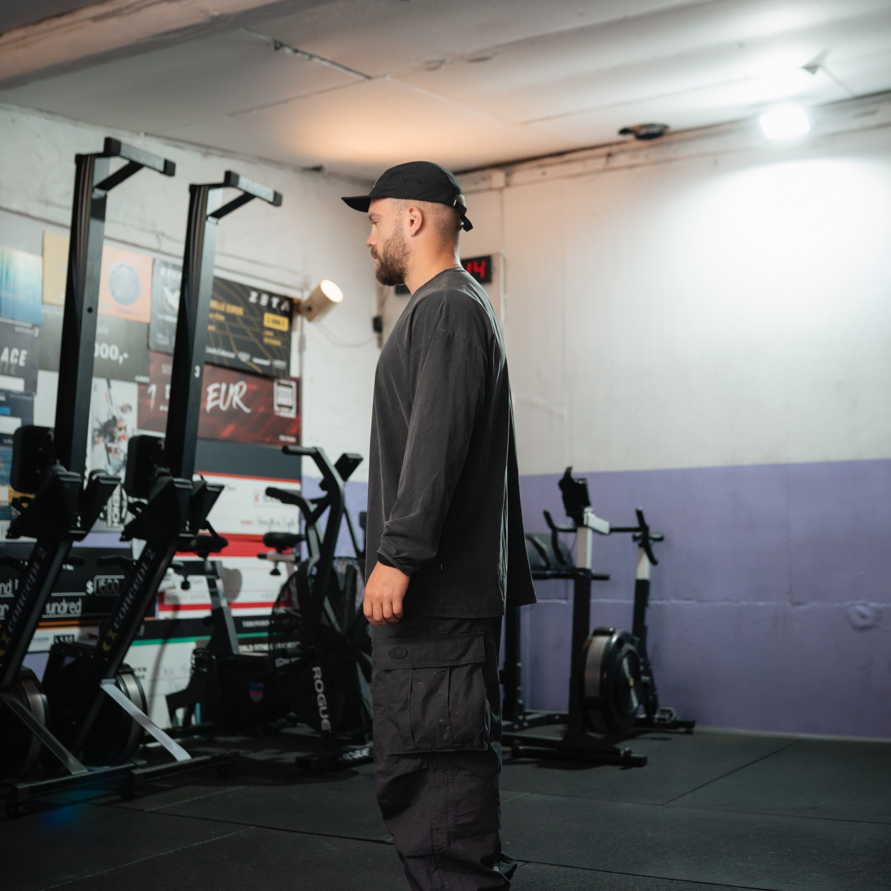 Ufiltreret oversized longsleeve (WASHED BALCK)