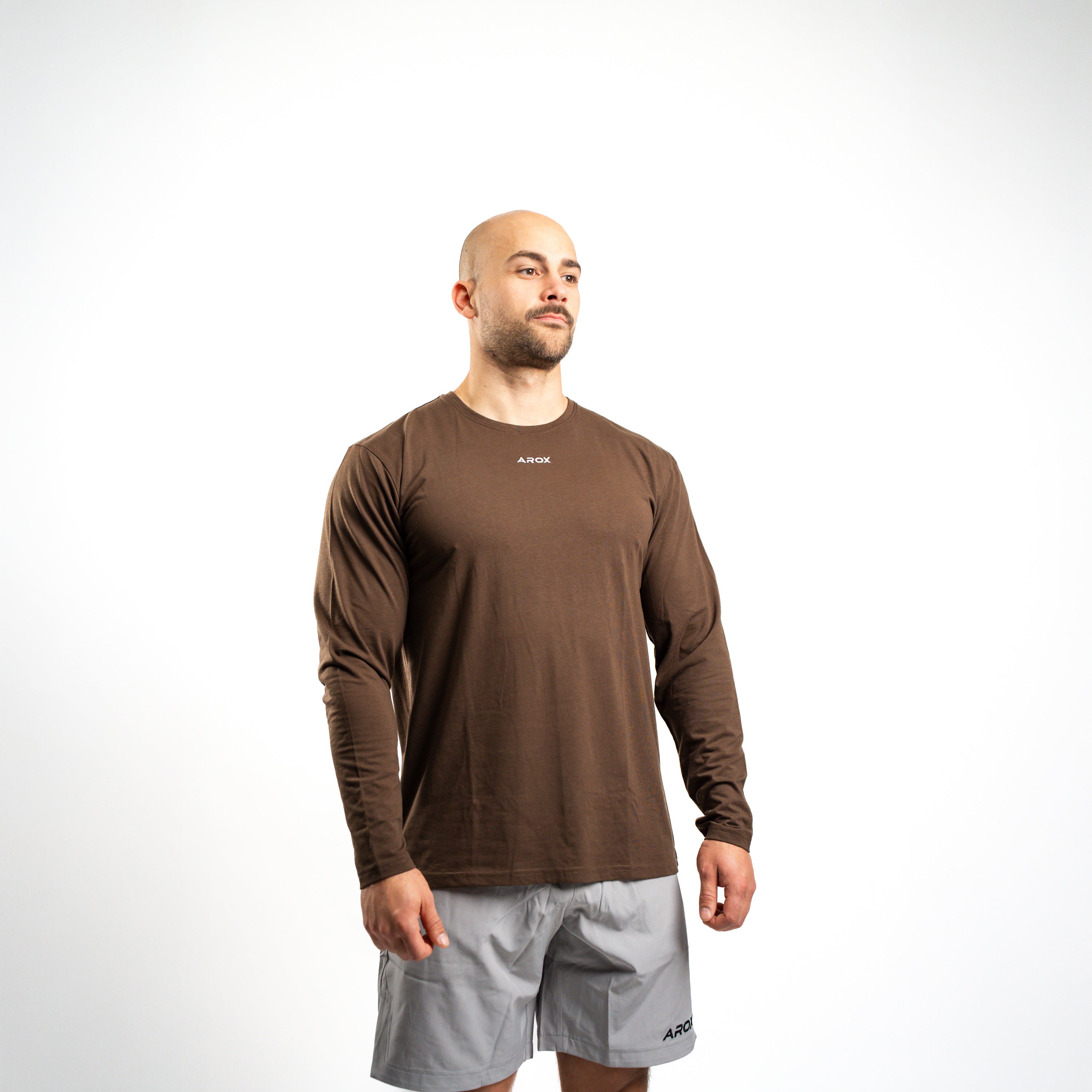 SportsTech herre langærmet (Dark brown)