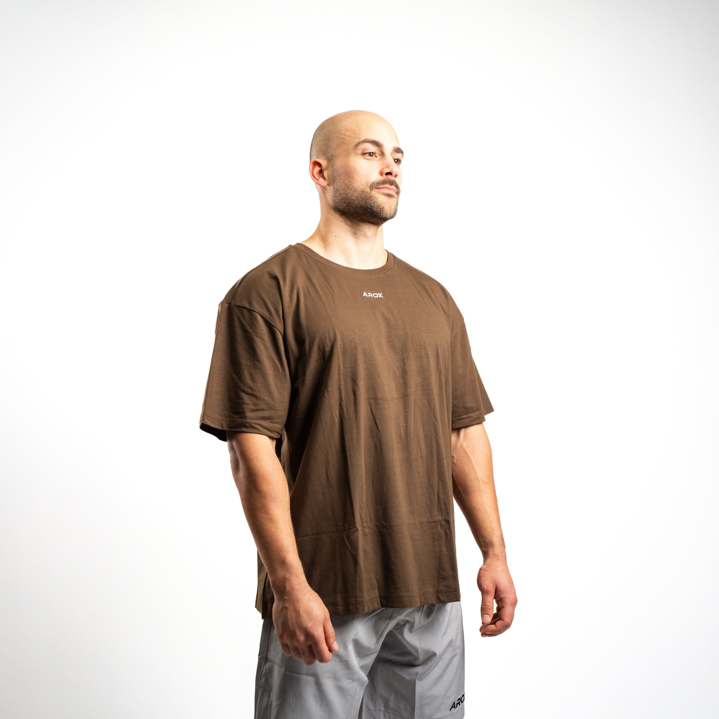 SportsTech oversized t-shirt (Dark brown)