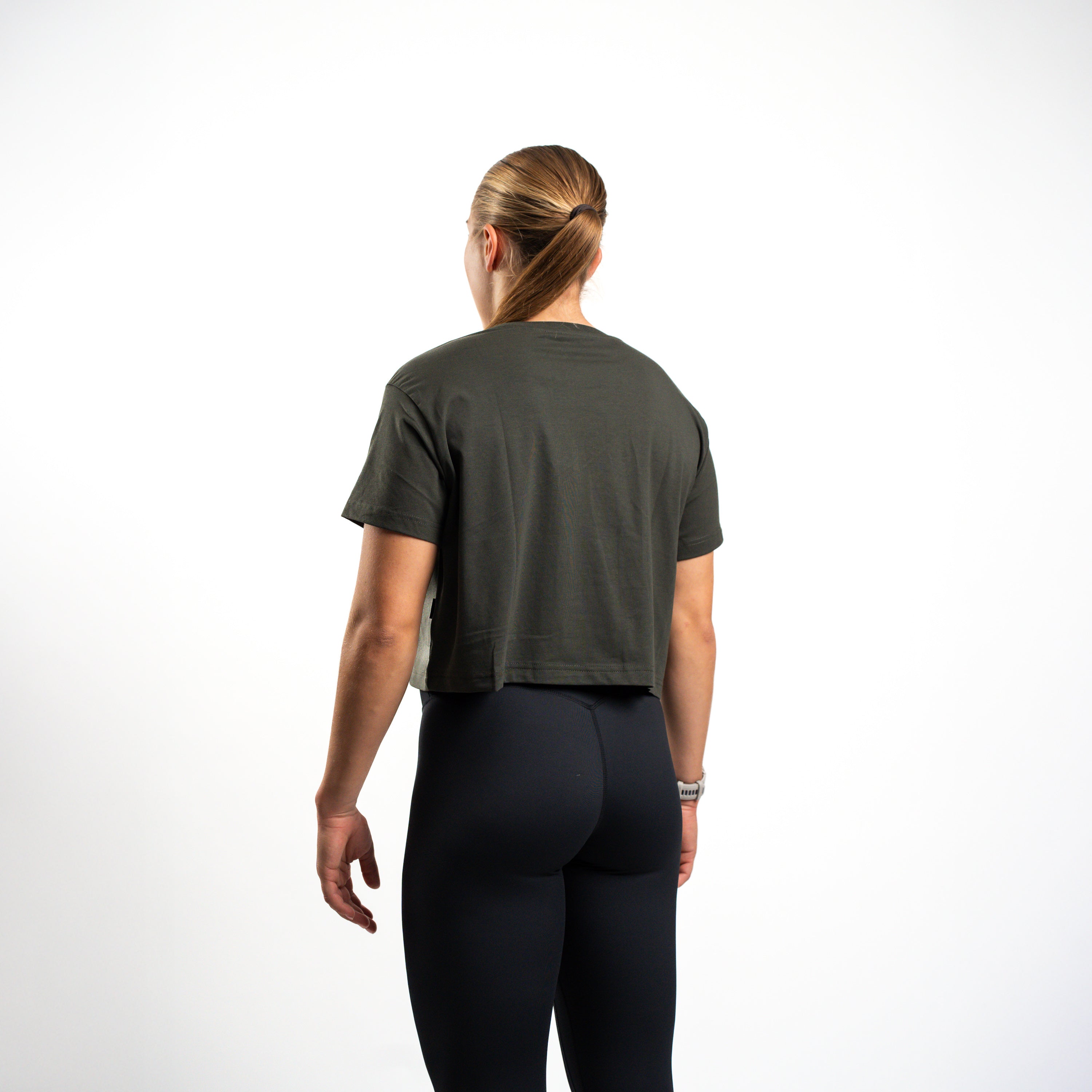 SportsTech kvinde box crop t-shirt (Dark grey)