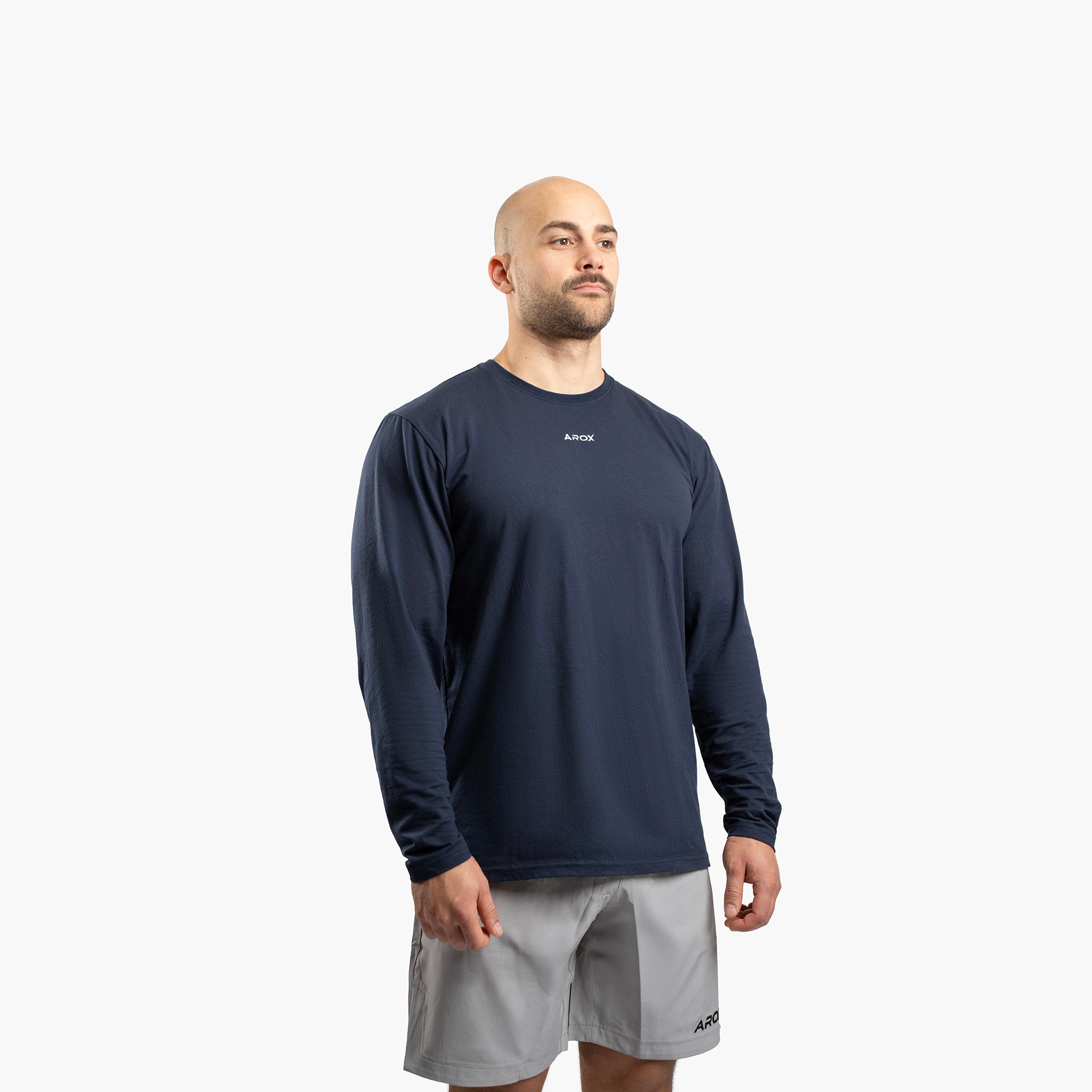 SportsTech herre langærmet (Deep navy)
