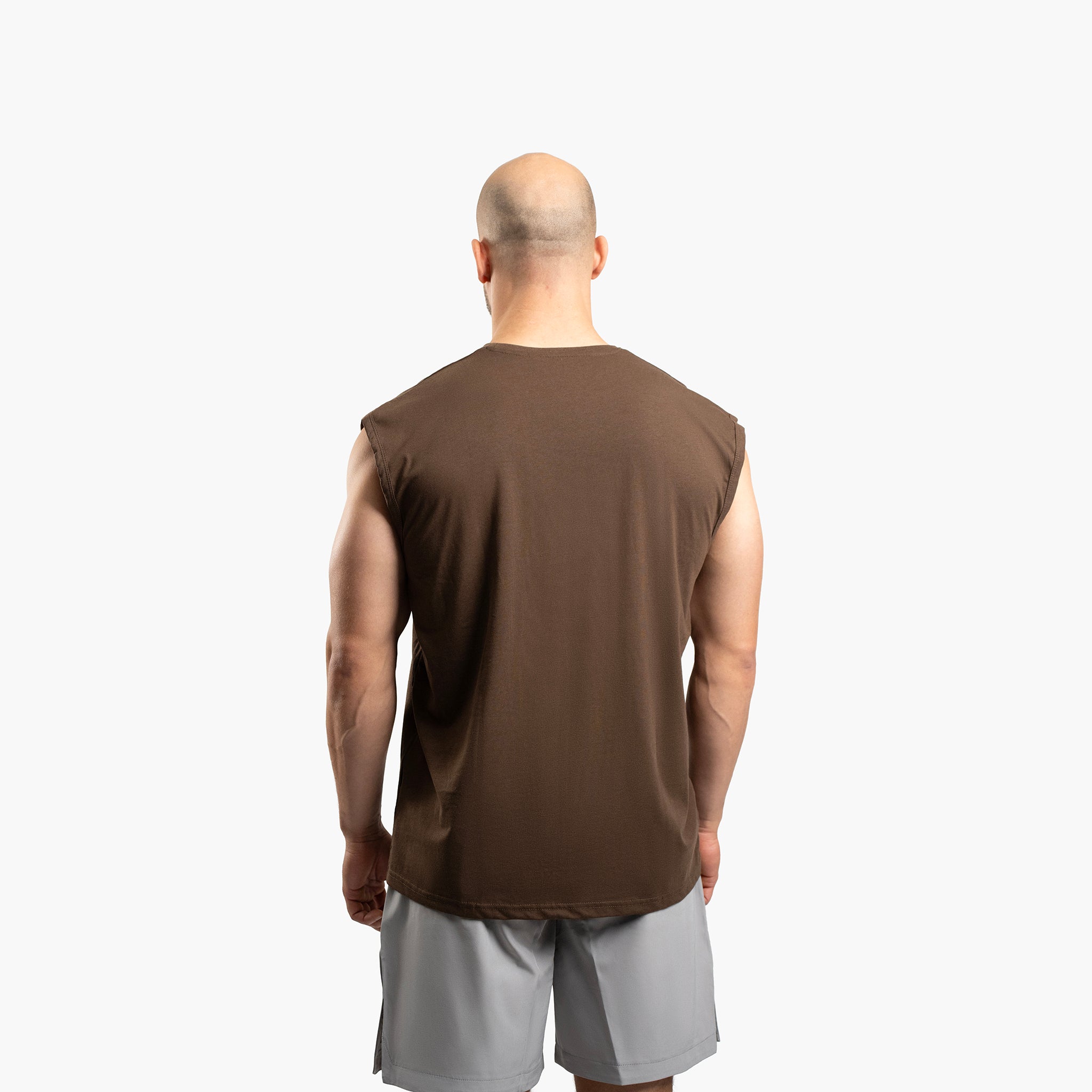 SportsTech herre no-sleeve (Dark brown)