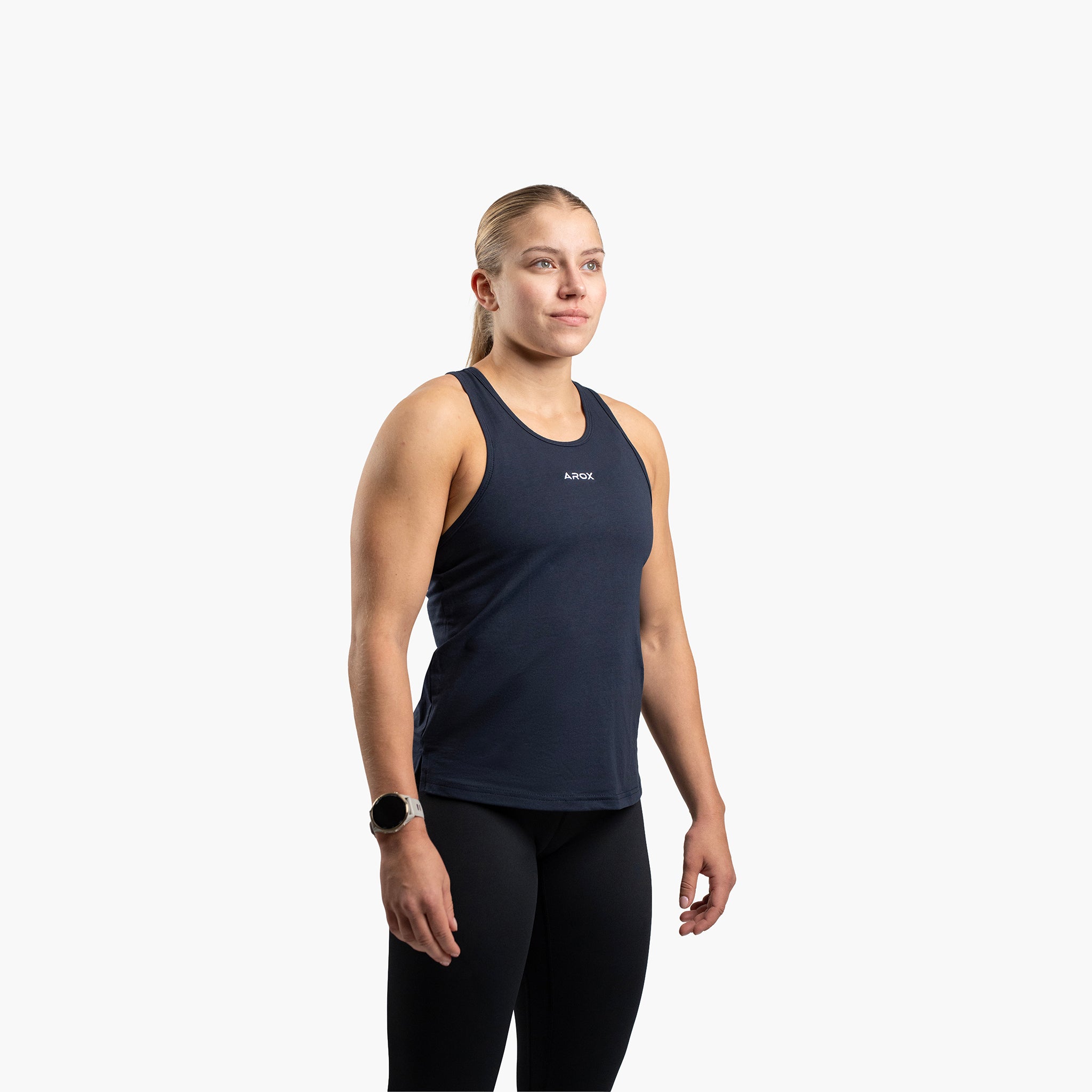 SportsTech kvinde lang top (Deep navy)