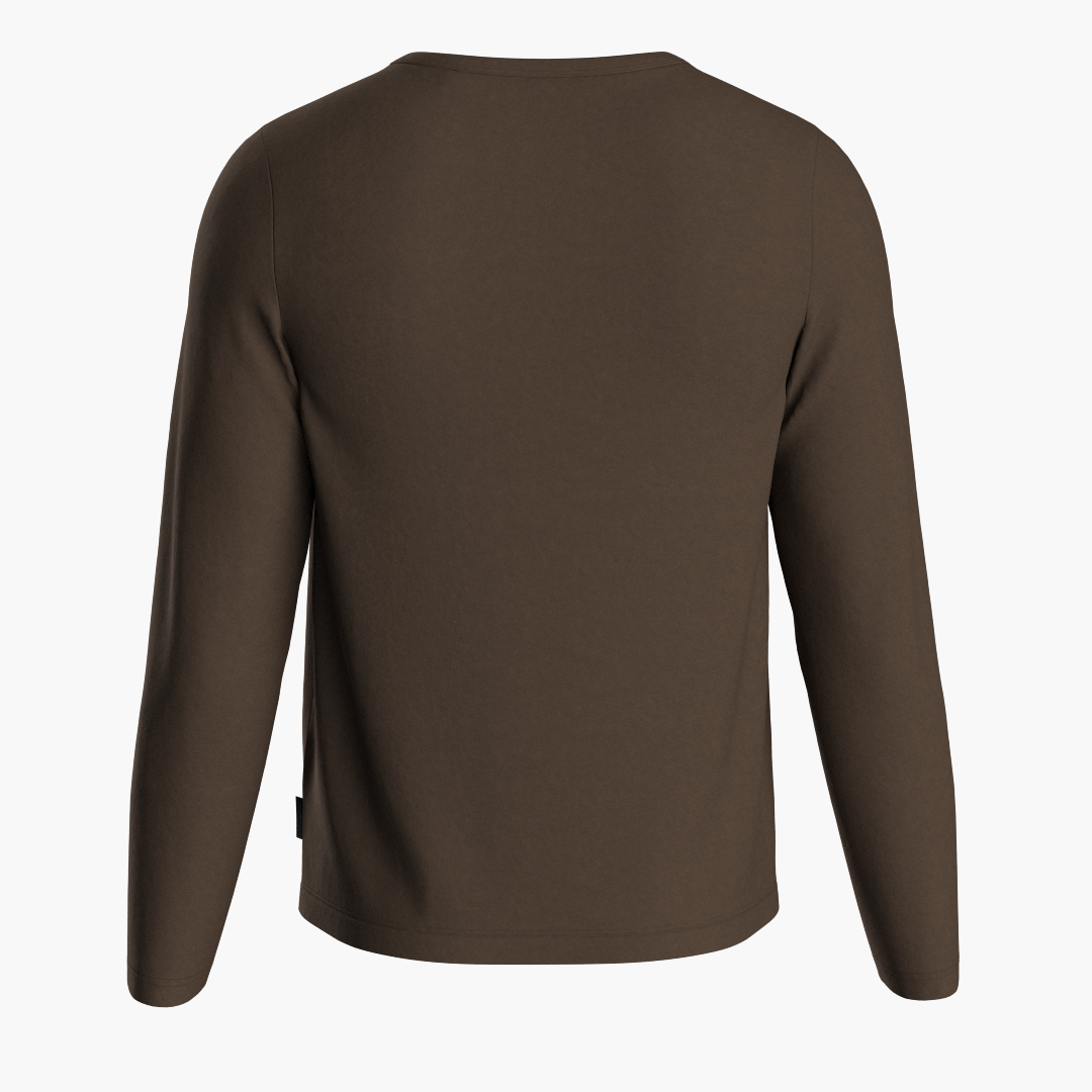 SportsTech herre langærmet (Dark brown)