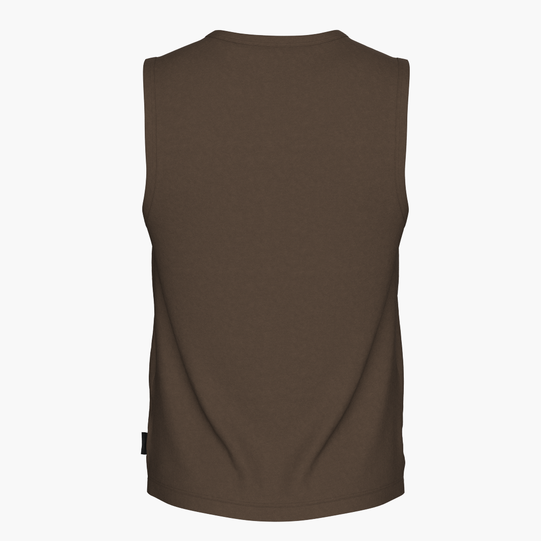 SportsTech herre no-sleeve (Dark brown)