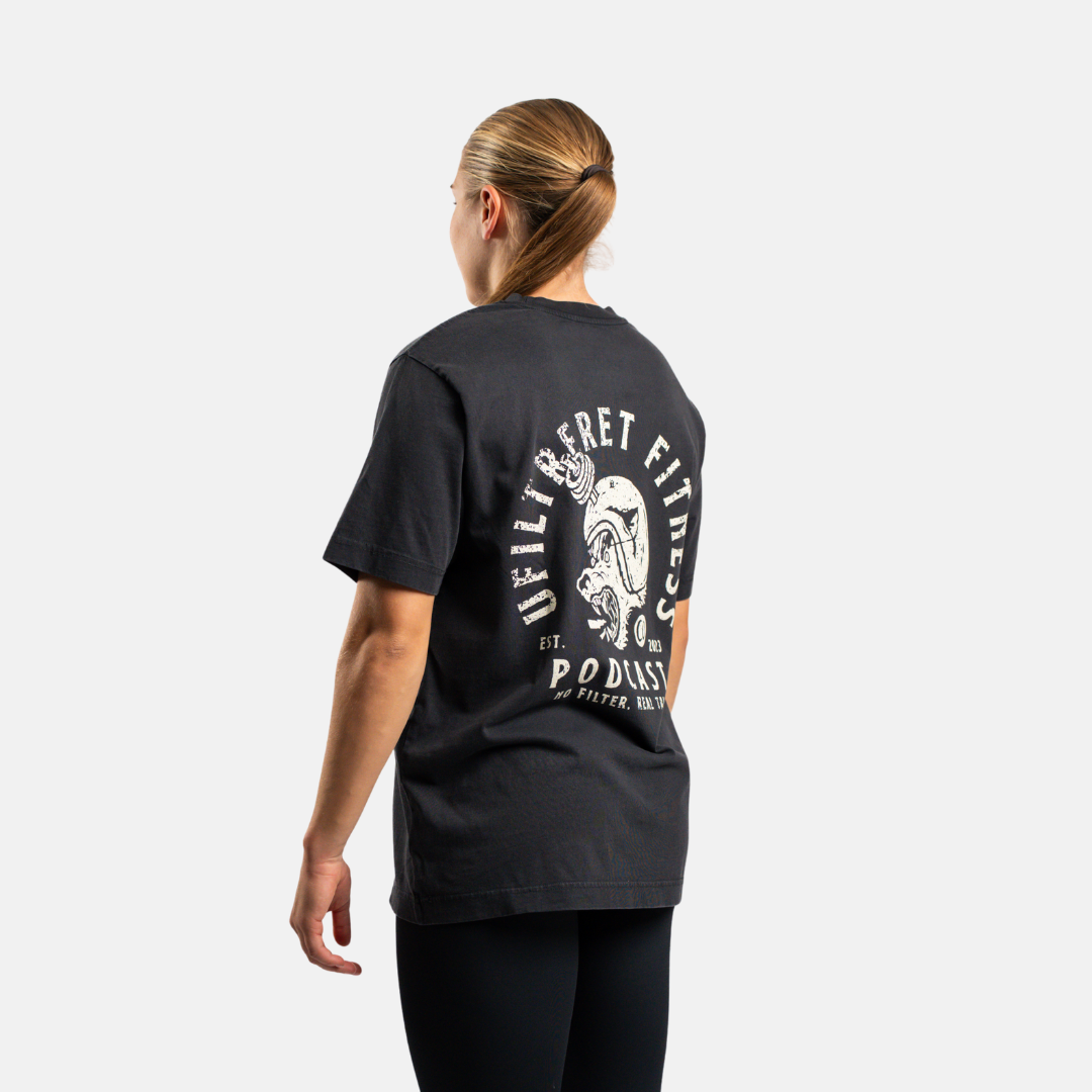 Ufiltreret fitness oversized t-shirt BLACK (limited)