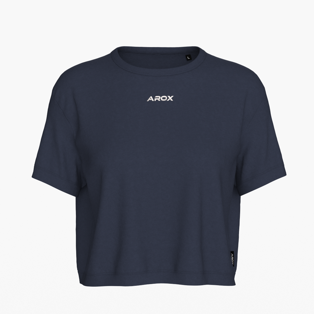 SportsTech kvinde box crop t-shirt (Navy Blue)