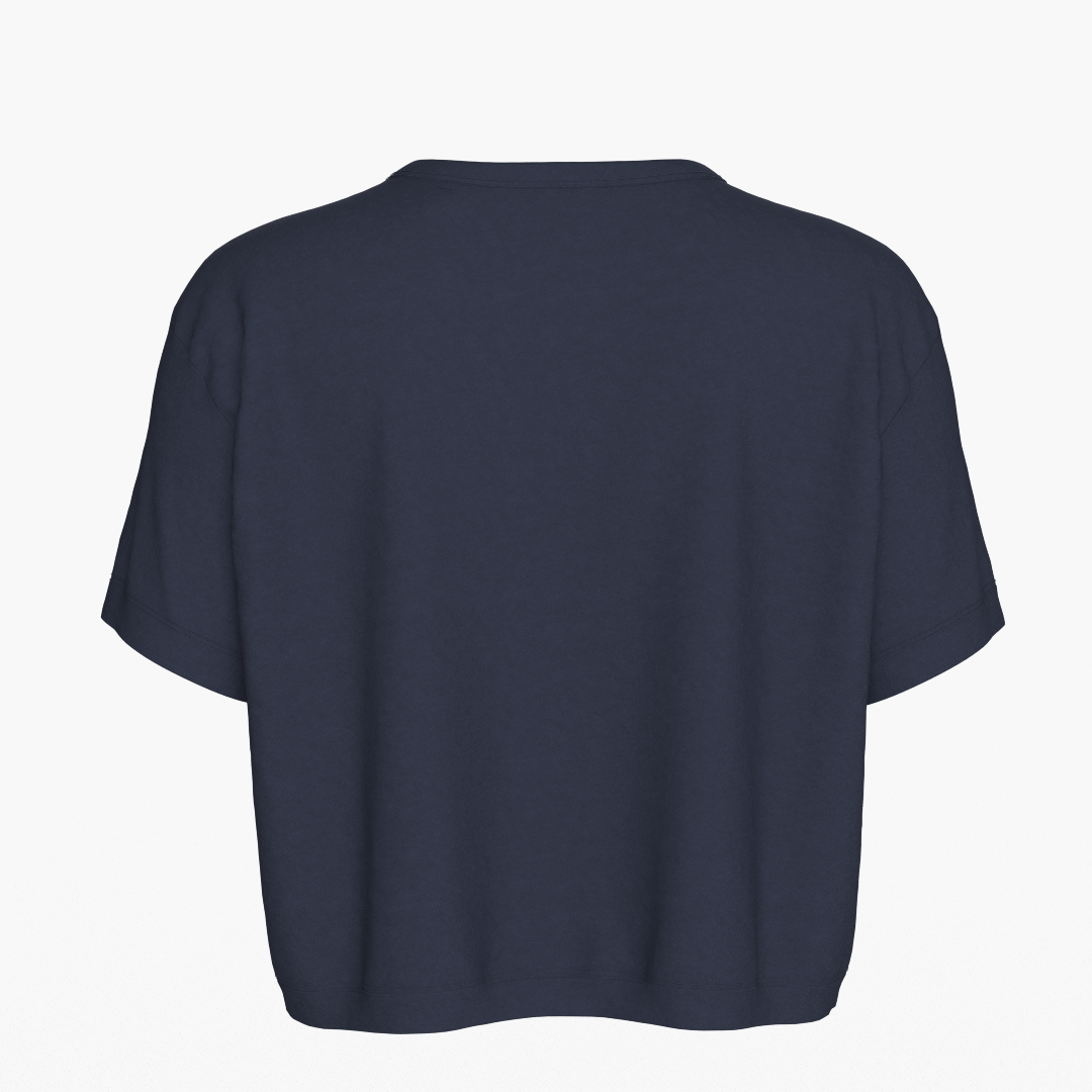 SportsTech kvinde box crop t-shirt (Navy Blue)