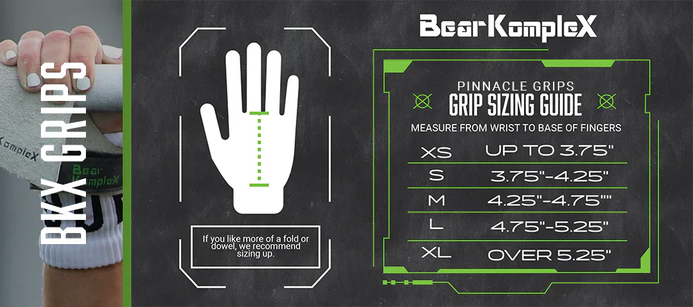 Bear KompleX No Hole Grips SIZE GUIDE