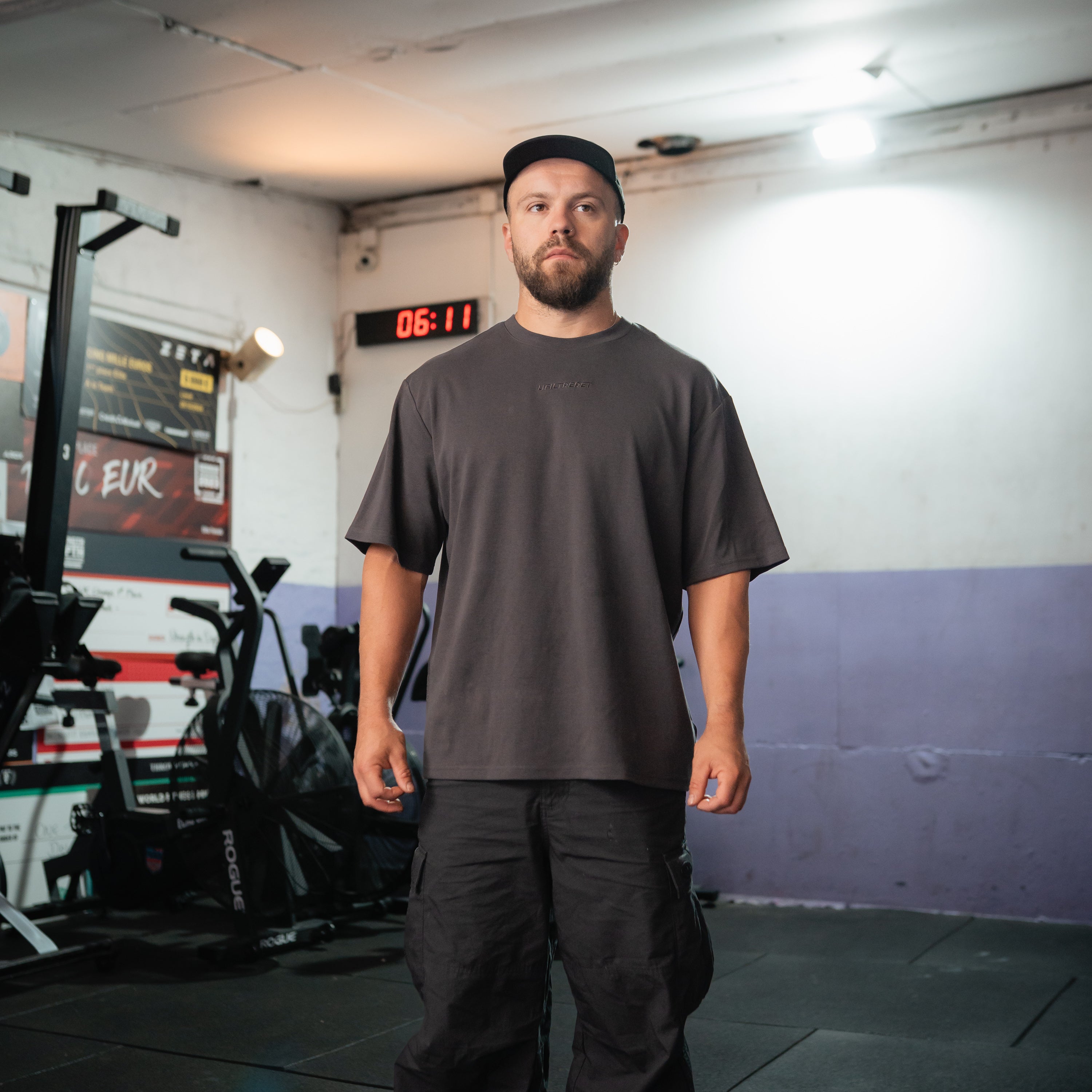 Ufiltreret oversized heavy t-shirt (GRÅ)