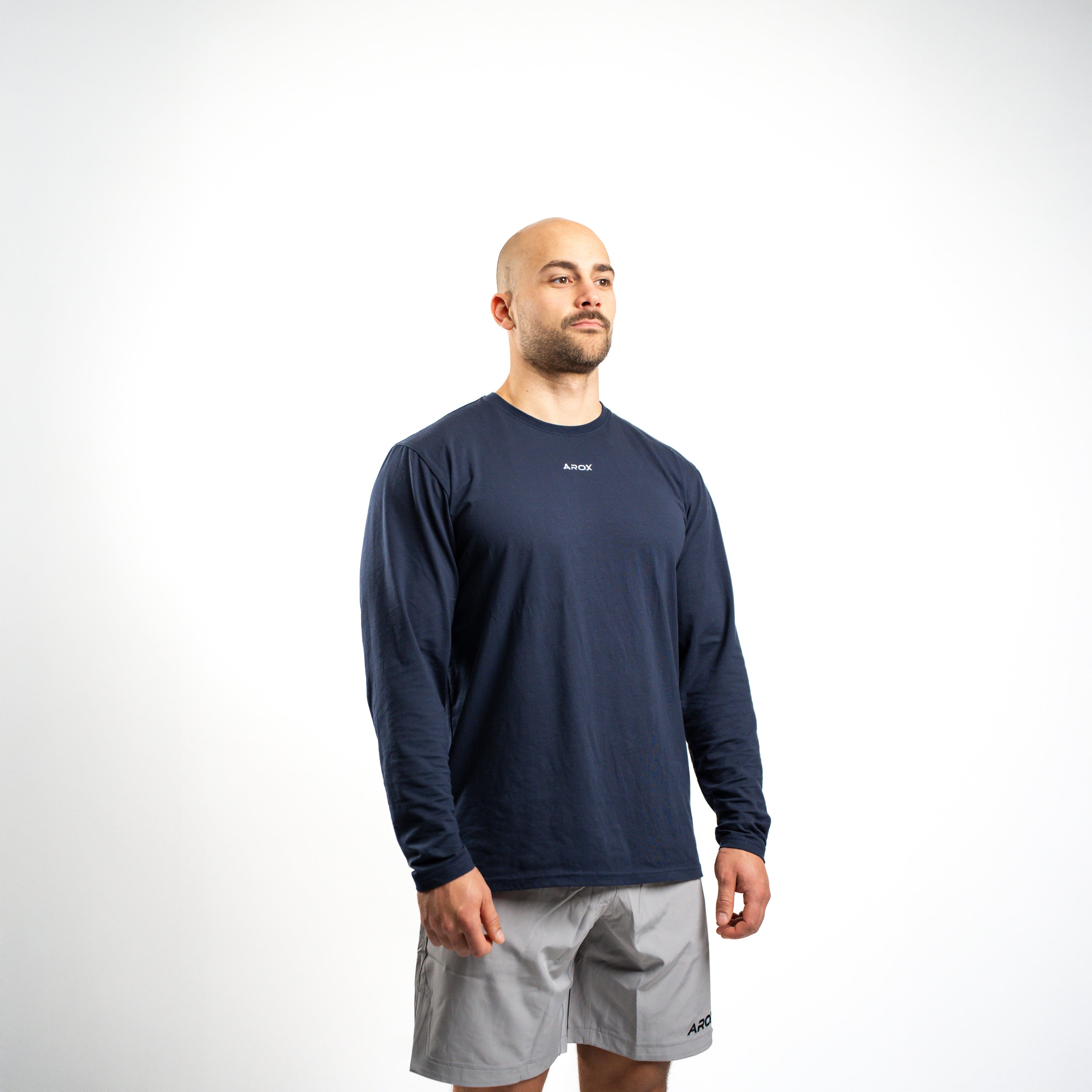 SportsTech herre langærmet (Deep navy)