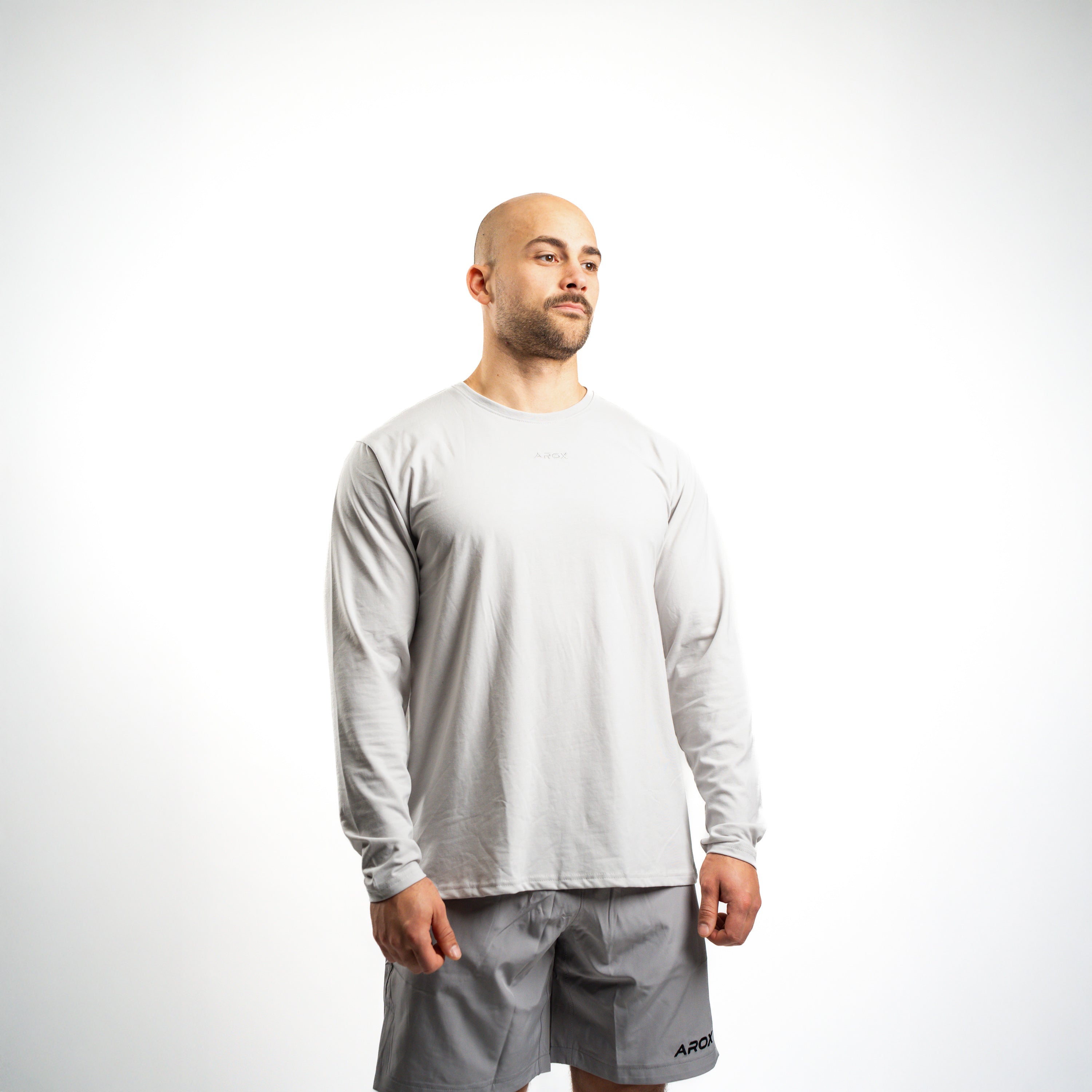 SportsTech herre langærmet (light grey)