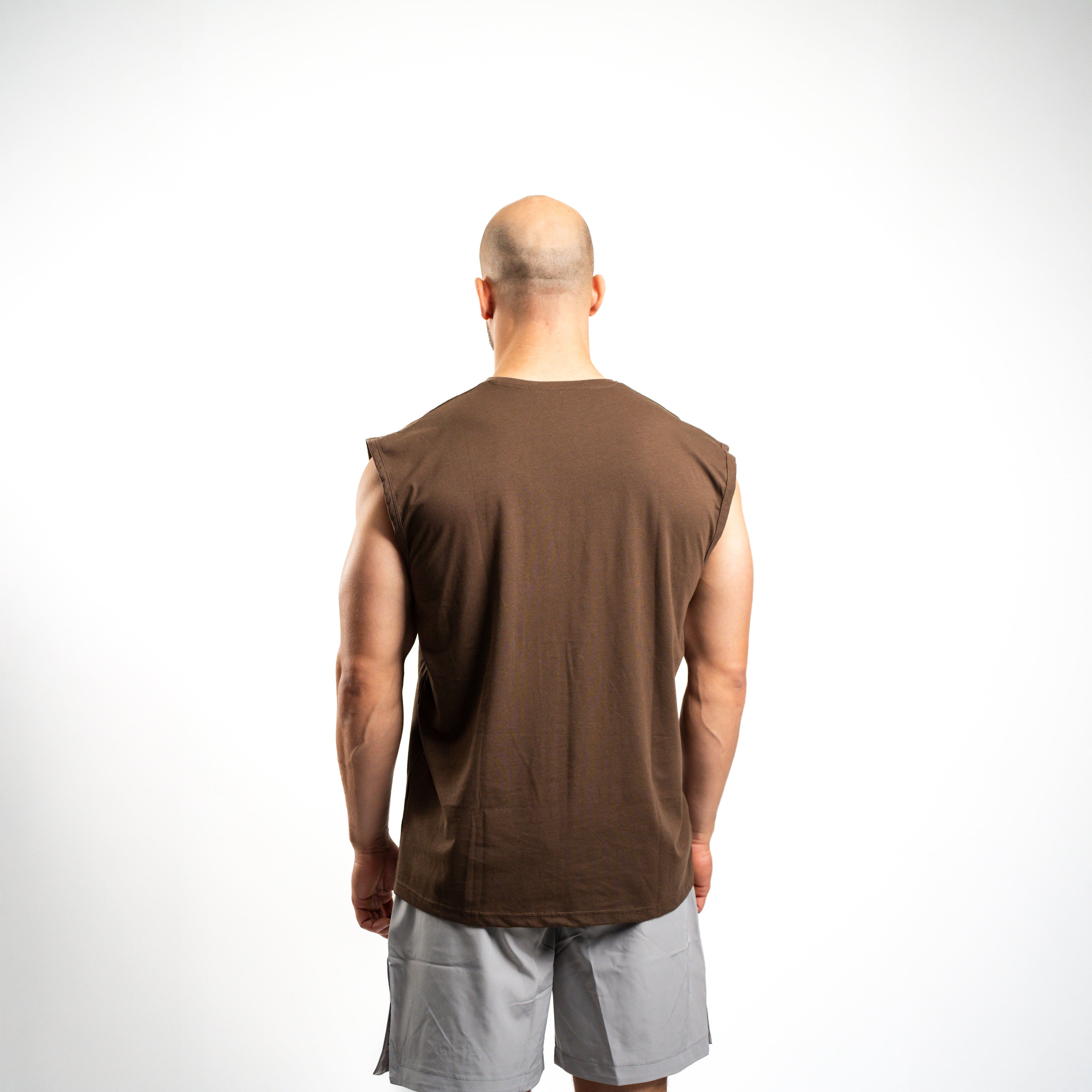 SportsTech herre no-sleeve (Dark brown)