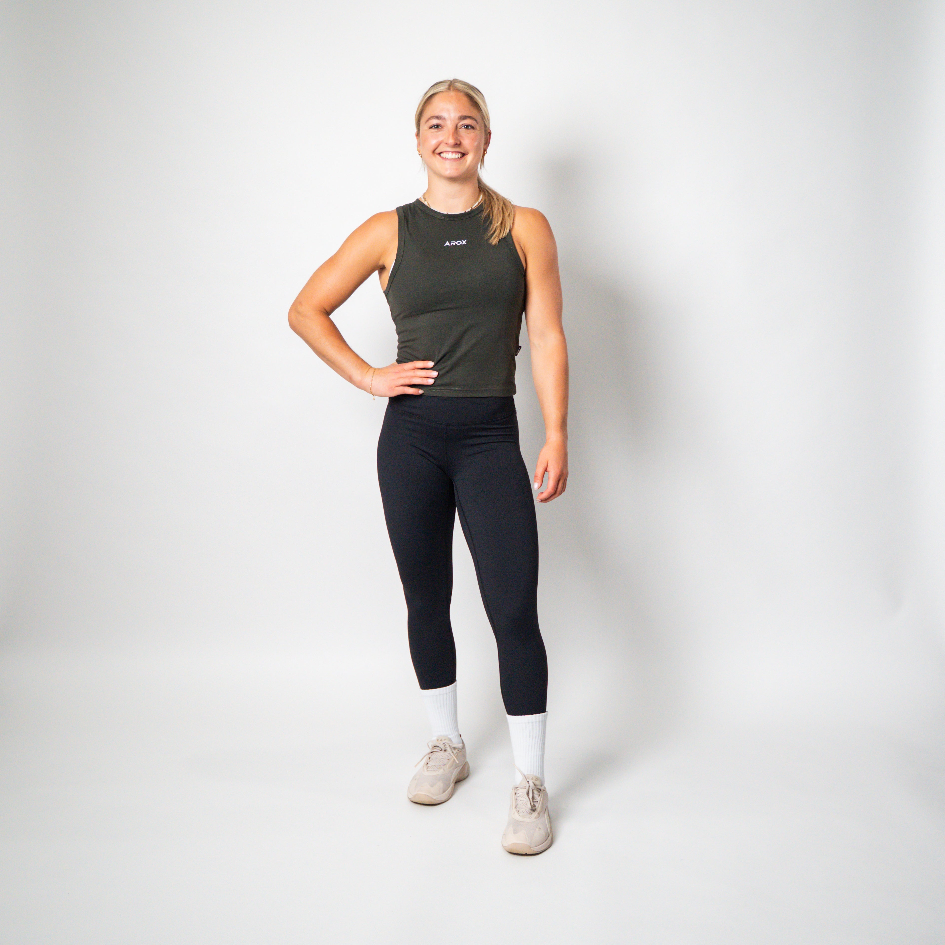 SportsTech kvinde top (Dark brown)