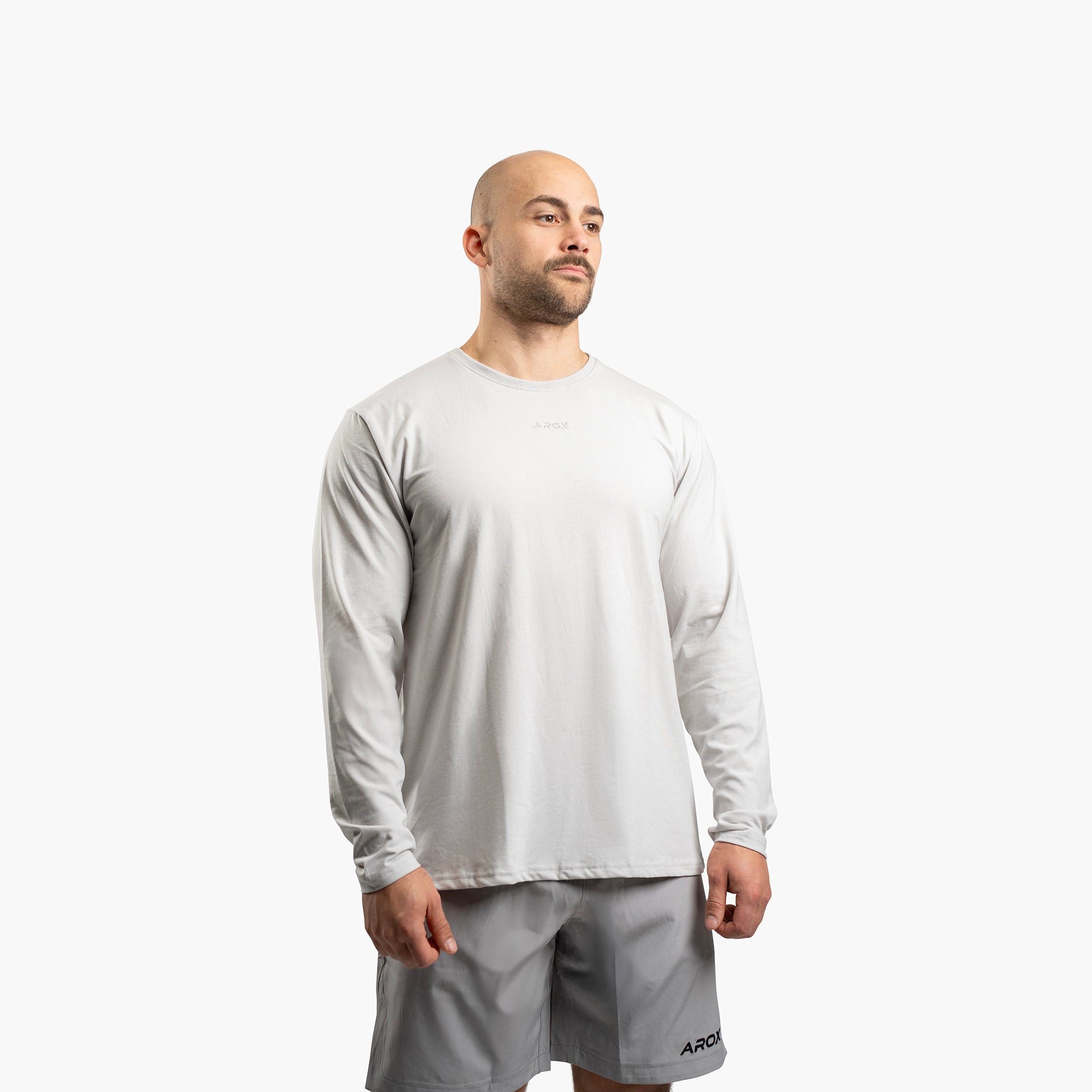 SportsTech herre langærmet (light grey)
