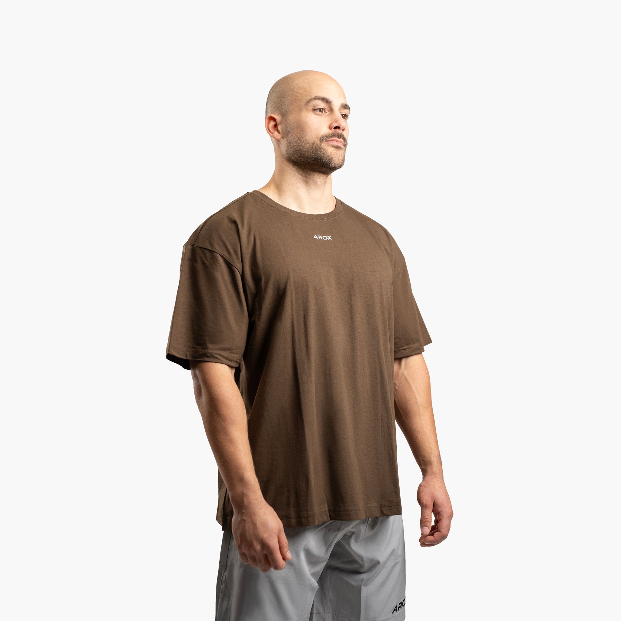 SportsTech oversized t-shirt (Dark brown)