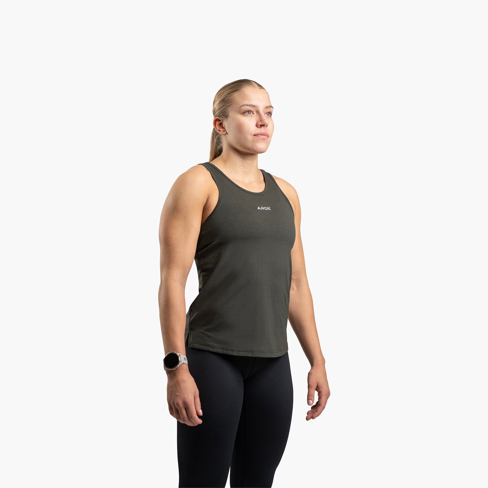 SportsTech kvinde lang top (Dark grey)