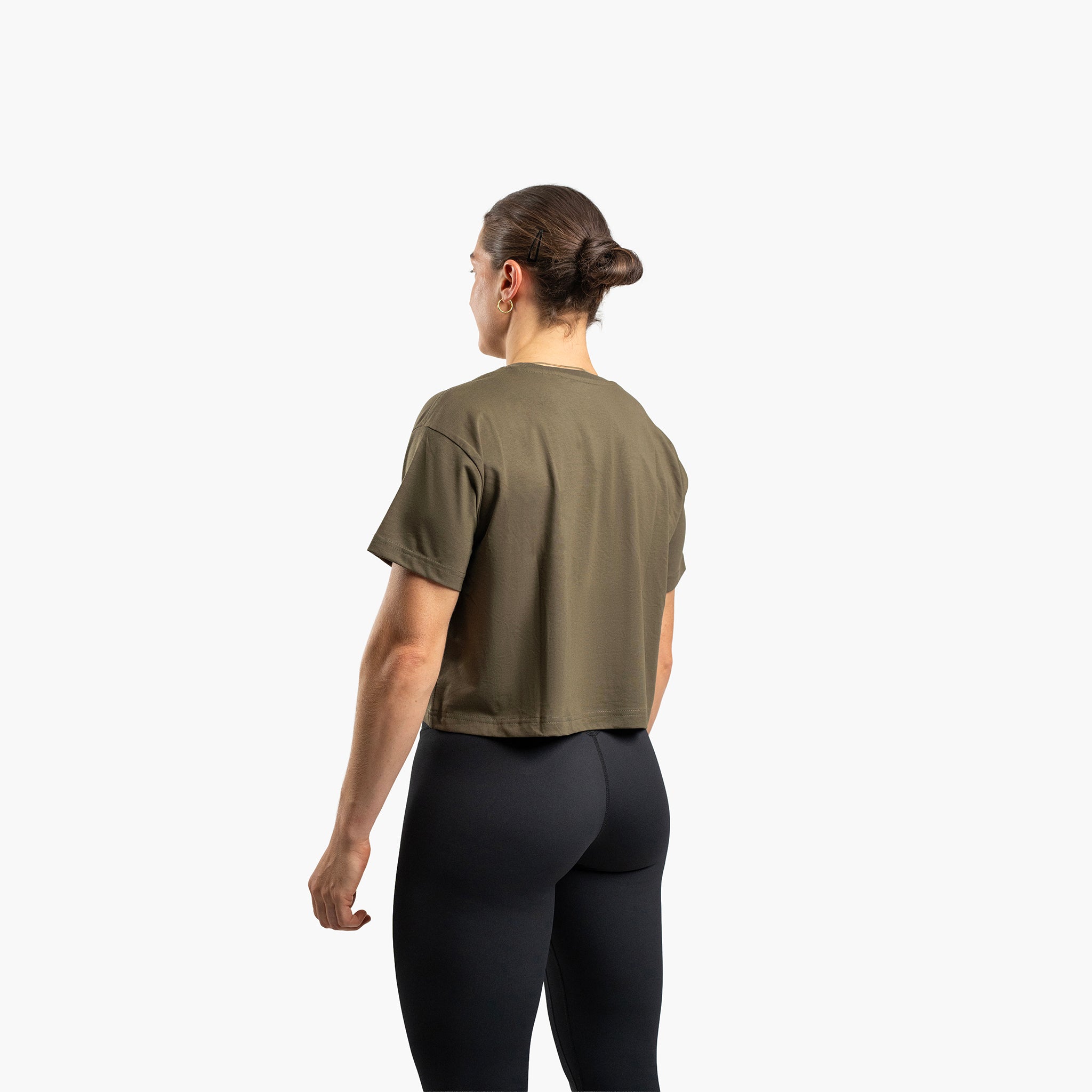 SportsTech kvinde box crop t-shirt (Ranger green)