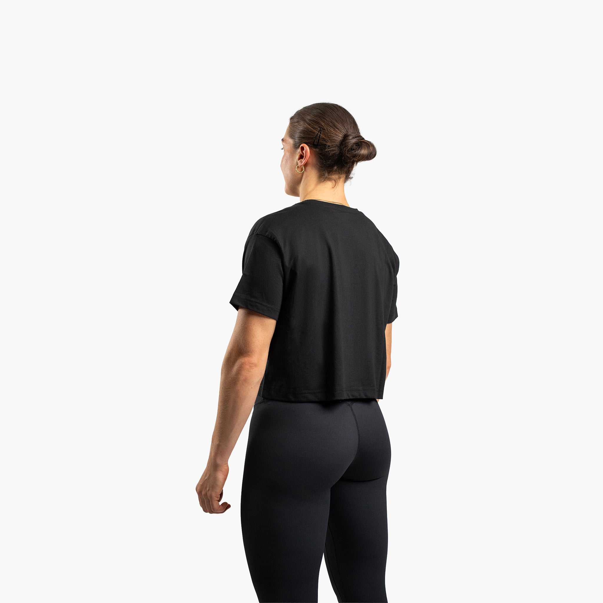 SportsTech kvinde box crop t-shirt (Sort)